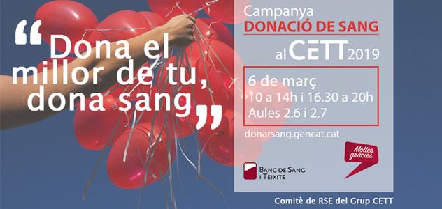 Gràcies per participar a la campanya de Donació de Sang al CETT